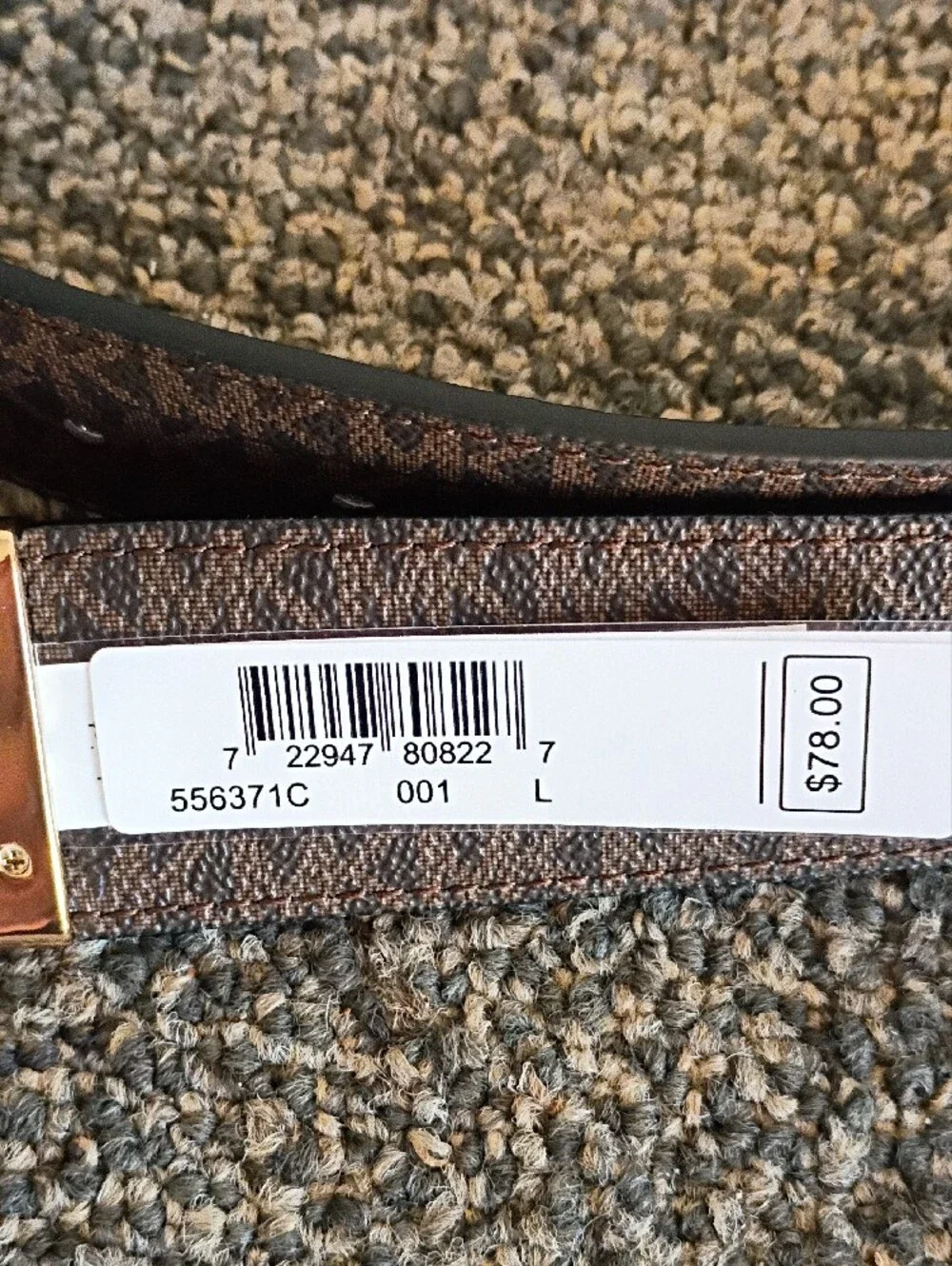Michael Kors reversible Brown and Black Womens Belt with Gold Buckle Slze L